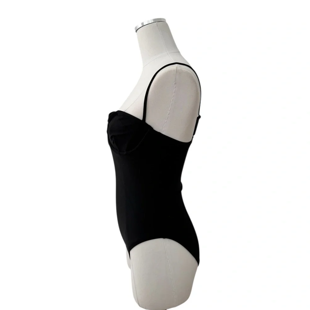 J. Crew Heritage Balconette Underwire One Piece Swimsuit in Black NWT